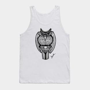 Badass owl (black version) Tank Top